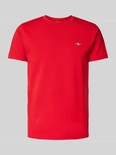 T-shirt o kroju slim fit z wyhaftowanym logo - Koszulki męskie - miniaturka - grafika 1