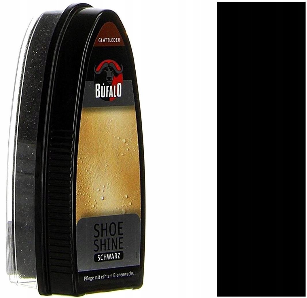 CZARNA SAMOPOŁYSKOWA GĄBKA DO BUTÓW CZYŚCIK BUFALO SHOE SHINE SPONGE EXPRES