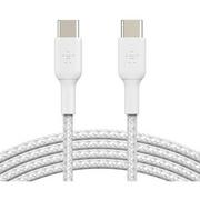 Kable USB - Belkin Kabel Boost Charge Braided USB-C do USB-C 1m, biały 745883788286 - miniaturka - grafika 1