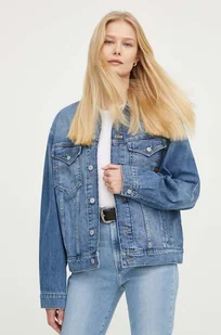 G-Star Raw kurtka jeansowa damska kolor niebieski przejściowa oversize - Kurtki damskie - miniaturka - grafika 1