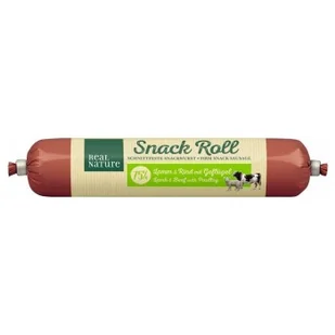 REAL NATURE Classic Snack Roll 12 x 80 g Jagnięcina i wołowina z drobiem - Przysmaki dla psów - miniaturka - grafika 1