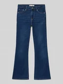 Spodnie i spodenki dla dziewczynek - Jeansy rozkloszowane z 5 kieszeniami - miniaturka - grafika 1