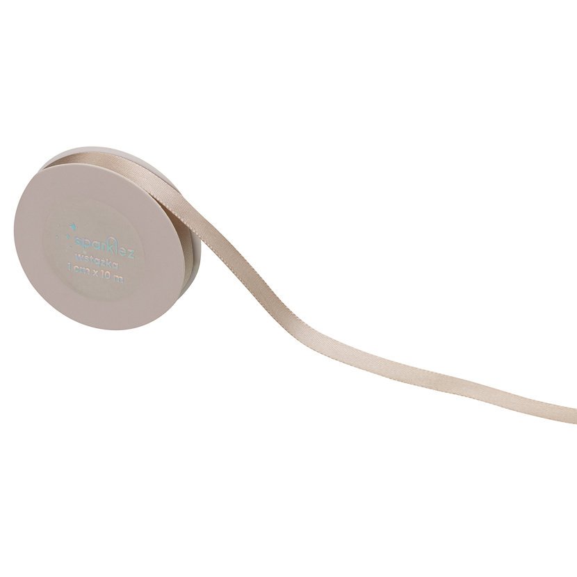 SPARKLEZ Wstążka beżowa 1cm 10m