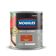 Emalie - Farba akrylowa Dach i Rynna Brąz Ceglasty RAL 8004 0,75 l Nobiles - miniaturka - grafika 1