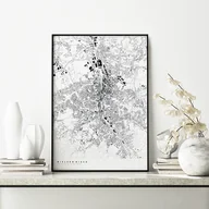 Obrazy i zdjęcia na płótnie - Plakat Bielsko-Biała - mapa miasta - miniaturka - grafika 1