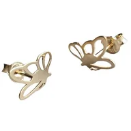 Kolczyki - ankabizuteria.pl Kolczyki srebrne pozłacane ażurowe MOTYLKI - miniaturka - grafika 1