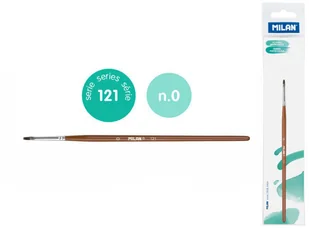 Milan Pędzel płaski z włosia koziego seria 121 nr 0 - Pędzle - miniaturka - grafika 2