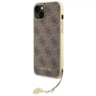 Guess GUHCP15MGF4GBR iPhone 15 Plus 6.7" brązowy/brown hardcase 4G Charms Collection - Etui i futerały do telefonów - miniaturka - grafika 2