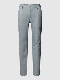 Spodnie materiałowe o kroju slim fit ze wzorem w kratę glencheck model ‘MARK’ - Spodnie męskie - miniaturka - grafika 1