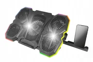 Podkładki chłodzące pod laptopa - PODSTAWKA PODKŁADKA CHŁODZĄCA POD LAPTOPA PODŚWIETLENIE LED RGB GAMINGOWA - miniaturka - grafika 1
