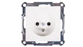 Gniazdka elektryczne - Schneider Electric Polska sp. z o.o. Merten System M Gniazdo pojedyncze z/u 16A IP20 z przesłonami biel polarna MTN2600-0319 - miniaturka - grafika 1