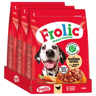 Frolic z drobiem, warzywami i ryżem - 7,8 kg (3 x 2,6 kg) - Sucha karma dla psów - miniaturka - grafika 1