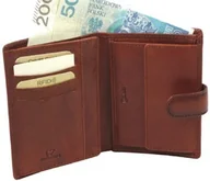 Portfele - Portfel Męski Skórzany EL FORREST Skóra Duży Pionowy Bez Zapięcia Jedno Skrzydełko 1403 29 RFID BRĄZOWY 13 x 10 x 2.5 [cm] - miniaturka - grafika 1