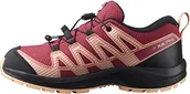Buty dla chłopców - Salomon XA Pro V8 Climasalomon Waterproof Dziecięce buty outdoorowe, Precyzyjne skoki, Grip na każdym terenie, sportowy wygląd, Multicolor Earth Red Black Almond Cream, 34 EU - miniaturka - grafika 1