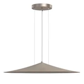 Lampy sufitowe - Wisząca lampa nad stół Brito 5068 Shilo stożkowa do jadalni trójkąt platyna - miniaturka - grafika 1