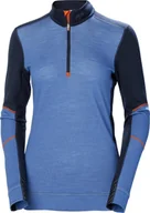 Bielizna sportowa damska - Helly Hansen Women's Undershirt HELLY HANSEN Lifa Merino Crewneck, blue XS - miniaturka - grafika 1