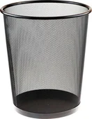 Kosze biurowe - Kosz Metalowy Na Śmieci 15l Czarny Okrągły Siatka F - miniaturka - grafika 1