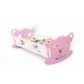 Akcesoria dla lalek - Kołyska drewniana dla lalek kolorowa Baczek - miniaturka - grafika 1