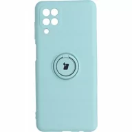 Etui i futerały do telefonów - Bizon Etui Case Silicone Ring Galaxy A12 / M12 turkusowe BCSRGALM12LCN - miniaturka - grafika 1