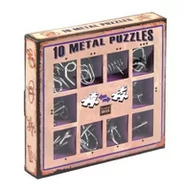 Łamigłówki - G3 Łamigłówki metalowe 10 sztuk zestaw fioletowy - miniaturka - grafika 1