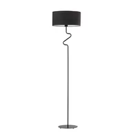 Lampy stojące - Czarna, Metalowa Lampa Podłogowa Z Abażurem W Stylu Glamour Moroni Velur E27, Czarny - miniaturka - grafika 1