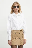 Koszule damskie - Guess koszula AMA damska kolor biały regular z kołnierzykiem klasycznym W5RH58 WAF10 - miniaturka - grafika 1