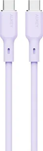 Kabel USB Aukey Kabel USB-C do USB-C Aukey CB-SCC101, 100W, 1m (lawendowy) - Kable USB - miniaturka - grafika 1