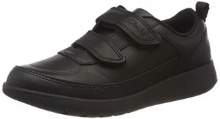 Buty dla chłopców - Clarks Scape Flare K sneakersy chłopięce, czarny - Schwarz Black Leather Black Leather - 33 EU - grafika 1