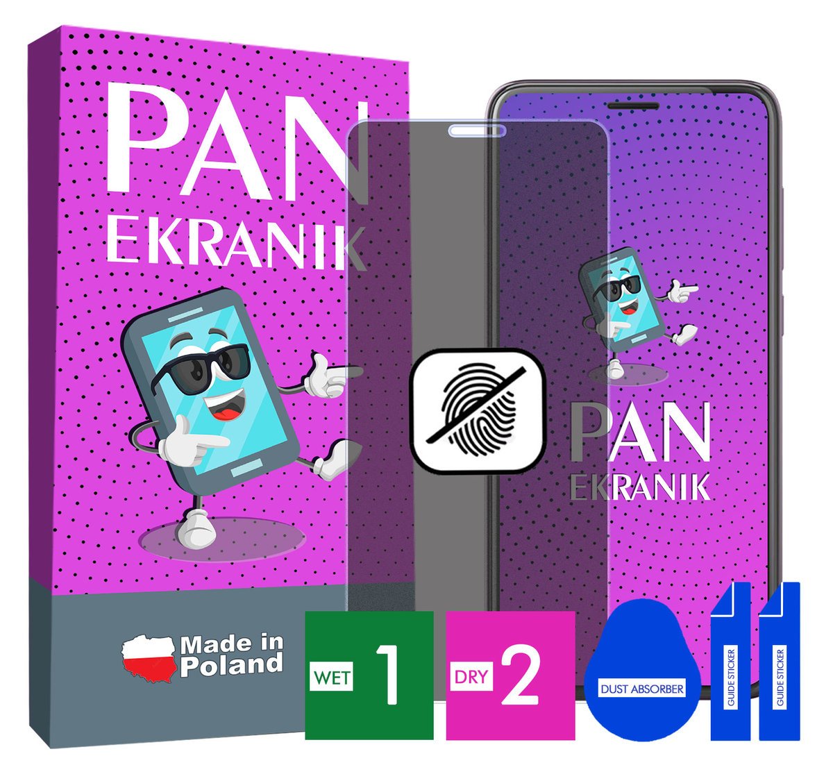 FOLIA 5D PRYWATYZUJĄCA MATOWA DO HTC DESIRE 12 CAŁY EKRAN ORYGINALNA