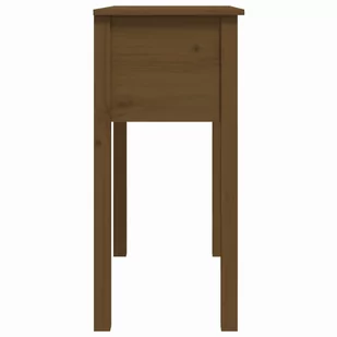 Lumarko Stolik konsolowy, miodowy brąz, 70x35x75 cm, drewno sosnowe - Konsole i sekretarzyki - miniaturka - grafika 9
