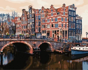 Malowanie po numerach - Uroczy Amsterdam 40x50 - Ideyka - Malowanie po numerach - miniaturka - grafika 1