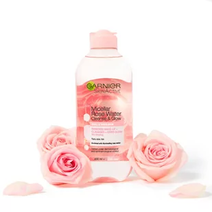 Garnier SkinActive Micellar Rose Water Cleanse & Glow 400 ml - Toniki i hydrolaty do twarzy - miniaturka - grafika 3