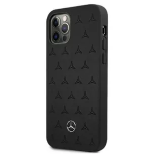 Mercedes MEHCP12LPSQBK iPhone 12 Pro Max 6,7" czarny/black hardcase Leather Stars Pattern - Etui i futerały do telefonów - miniaturka - grafika 2