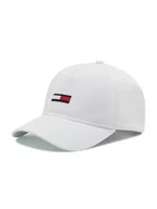 Czapki męskie - Tommy Jeans Czapka z daszkiem Tjm Flag Cap AM0AM08496 Biały - miniaturka - grafika 1