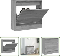 Szafki na buty - The Living Store Stojak na buty szary Sonoma 60x21x57 cm Materiał drewnopochodny - miniaturka - grafika 1