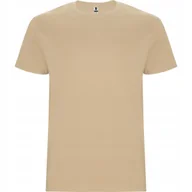 Koszulki męskie - T-shirt Męski Koszulka Męska GRUBSZA BAWEŁNA ROLY 6681 BEŻ Sand L - miniaturka - grafika 1