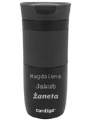 Kubki termiczne - Kubek termiczny z grawerem Contigo Byron 470ml - Czarny Mat - miniaturka - grafika 1