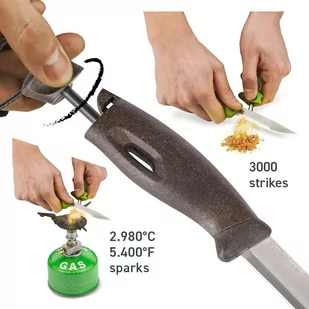 Light My Fire - Nóż survivalowy z krzesiwem Swedish FireKnife BIO - Zielony - 2121113110 - Noże - miniaturka - grafika 6