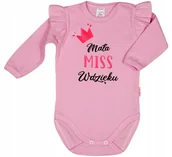 Body dla niemowląt - BODY NAPIS nadruk MISS WDZIĘKU r 86 KLEKLE - miniaturka - grafika 1