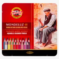 Przybory szkolne - Koh-i-Nor Kredki MONDELUZ 48 kolorów opakowanie metalowe (3726) AE947KH - miniaturka - grafika 1