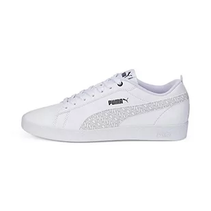 PUMA Damskie trampki Smash WNS V2 Mono, Puma biały szary fioletowy Puma czarny, 40 EU - Trampki damskie - miniaturka - grafika 1