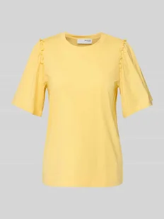 T-shirt z marszczeniami model ‘PENELOPE’ - Koszulki i topy damskie - miniaturka - grafika 1
