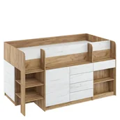 Łóżka dla dzieci i młodzieży - Łóżko Piętrowe Smile Lewe Craft Złoty / Craft Biały MebloCross - miniaturka - grafika 1