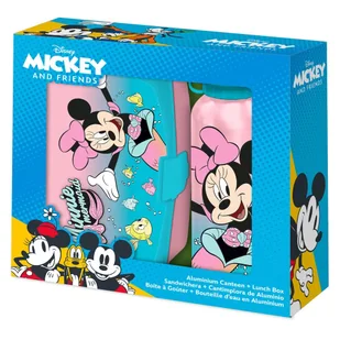 Zestaw Bidon Aluminiowy + Śniadaniówka Myszka Minnie Minnie Mouse Mn30011 Kids Euroswan - Bidony dla dzieci - miniaturka - grafika 1