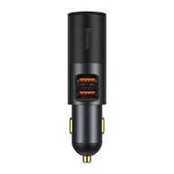 Ładowarki samochodowe - Baseus Ładowarka  Baseus Share Together ładowarka samochodowa 2x USB Typ C gniazdo zapalniczki 120W Quick Charge Power Delivery szary CCBT-D0G BSU2783GRY - miniaturka - grafika 1