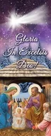 Ikony i obrazy sakralne - Baner na Boże Narodzenie, "Gloria in Excelsis Deo" 75x200 cm - miniaturka - grafika 1