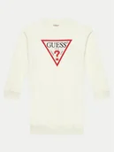 Sukienki i spódniczki dla dziewczynek - Guess Sukienka codzienna J3YK20 KA6R3 Écru Regular Fit - miniaturka - grafika 1