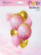 Baby shower i roczek - MK TRADE Zestaw balonów "Girl" 30-46 cm, 7 sztuk - miniaturka - grafika 1