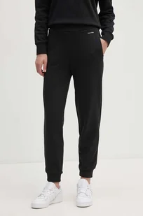 Calvin Klein spodnie dresowe kolor czarny gładkie K20K207214 - Spodnie damskie - miniaturka - grafika 1