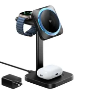 Ładowarki do telefonów - Bezprzewodowa stacja ładująca 3w1 (HaloLock) ESR Qi2 z CryoBoost - miniaturka - grafika 1